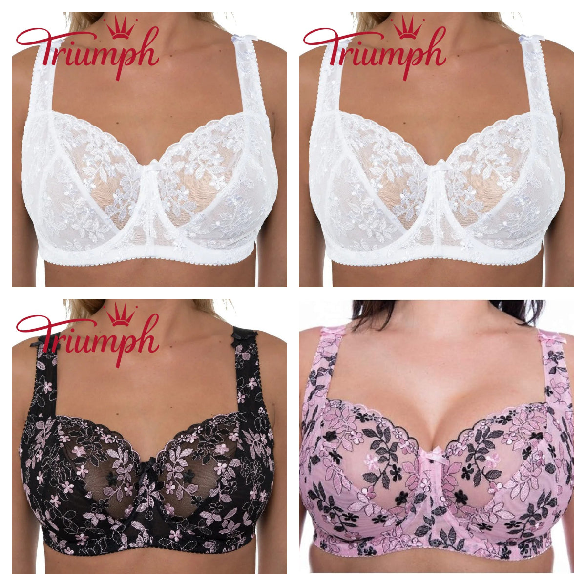Triumph - 4 τεμάχια 🔥Σουτιέν Triumph από δαντέλα 2025