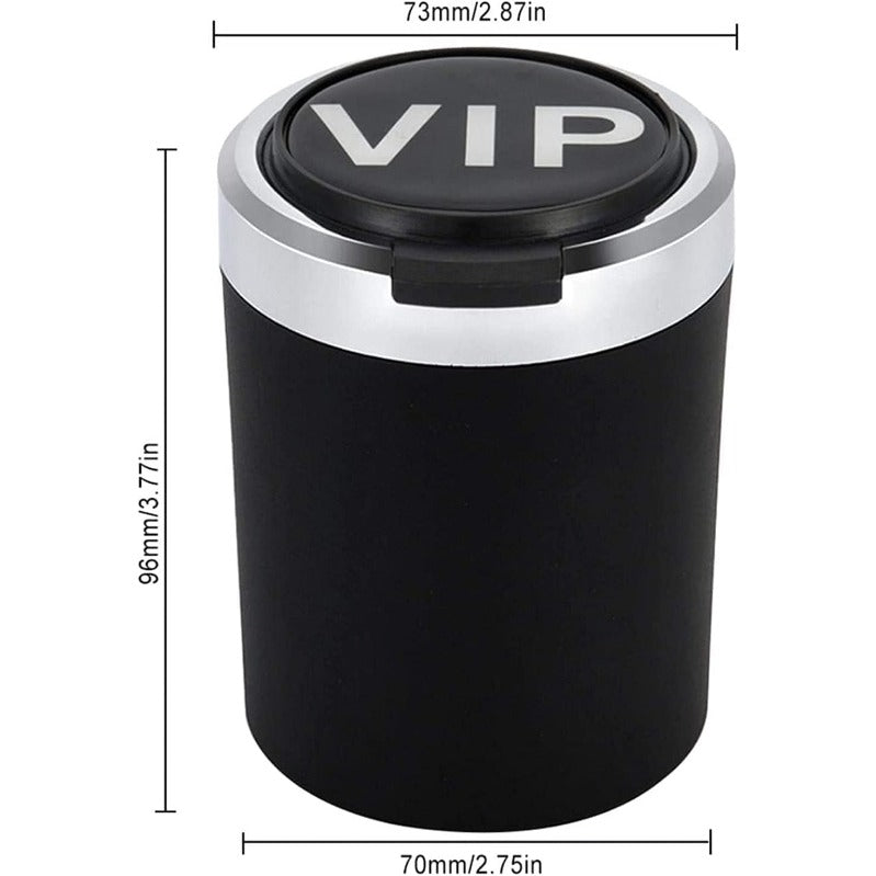 Σταχτοδοχείο αυτοκινήτου με LED από ανοξείδωτο ατσάλι Woyuosn χωρίς καπνό