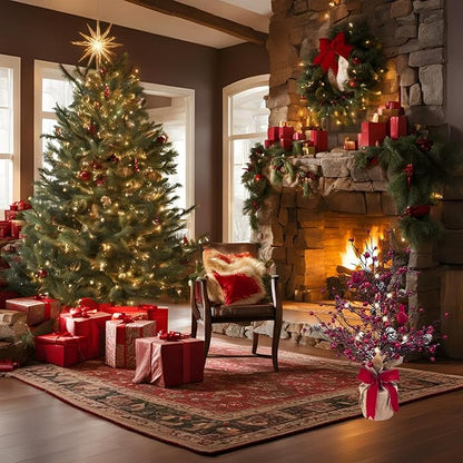 🐦Vintage Λαμπερό Δέντρο με Καρδινάλιους