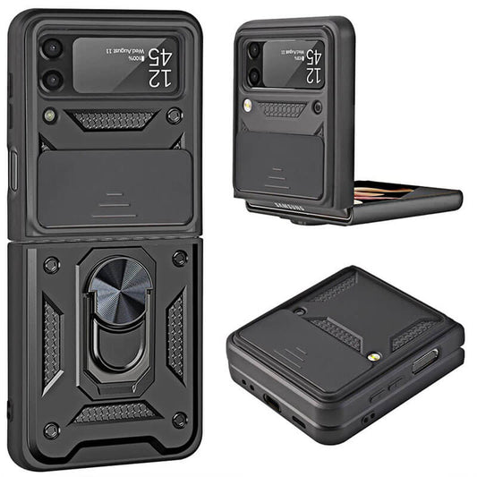 Δοκιμασμένο κάλυμμα με μαγνητική βάση στήριξης προστατευτική θήκη αυτοκινήτου για Samsung Galaxy Z Flip 3 5G