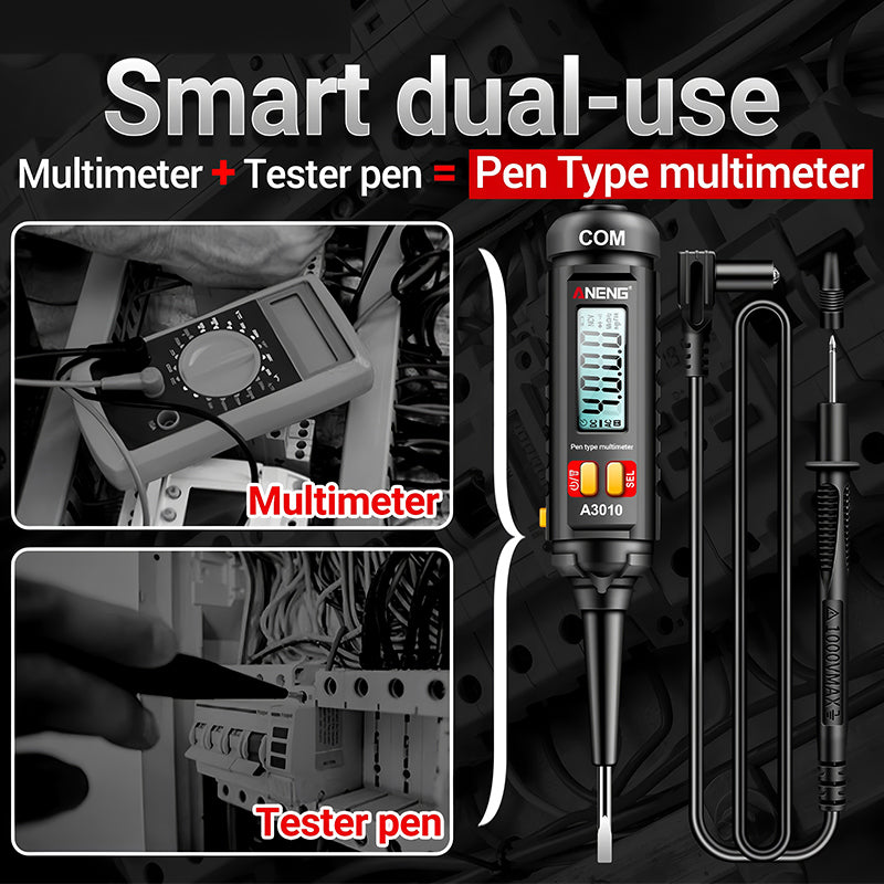 Ψηφιακό πολύμετρο υψηλής ακρίβειας, πολλαπλών λειτουργιών με στυλό για μέτρηση τάσης κυκλώματος και ανοιχτού κυκλώματος