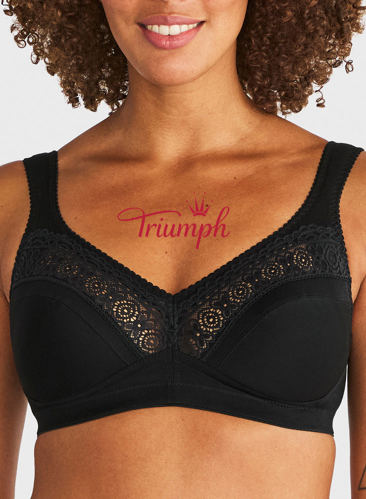 Triumph - [4 τεμάχια] Σουτιέν push-up με δαντέλα, αναπνεύσιμο και αντικραδασμικό σχέδιο
