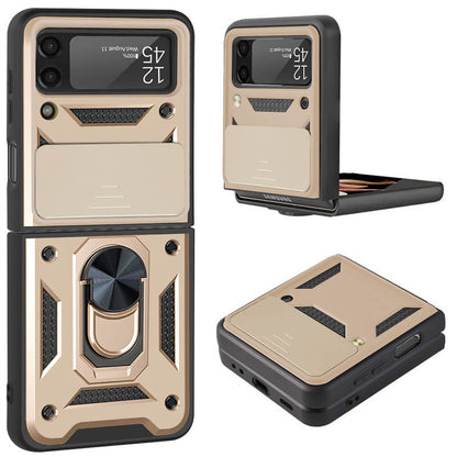 Δοκιμασμένο κάλυμμα με μαγνητική βάση στήριξης προστατευτική θήκη αυτοκινήτου για Samsung Galaxy Z Flip 3 5G