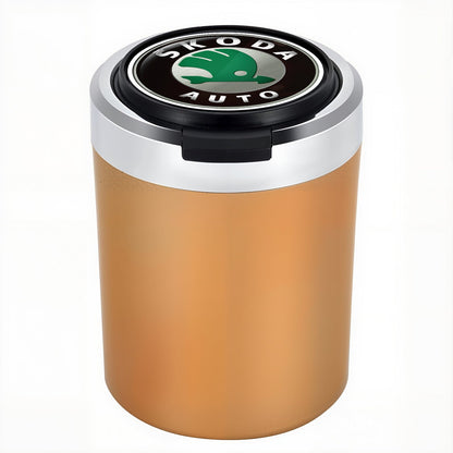 Σταχτοδοχείο αυτοκινήτου με LED από ανοξείδωτο ατσάλι Woyuosn χωρίς καπνό